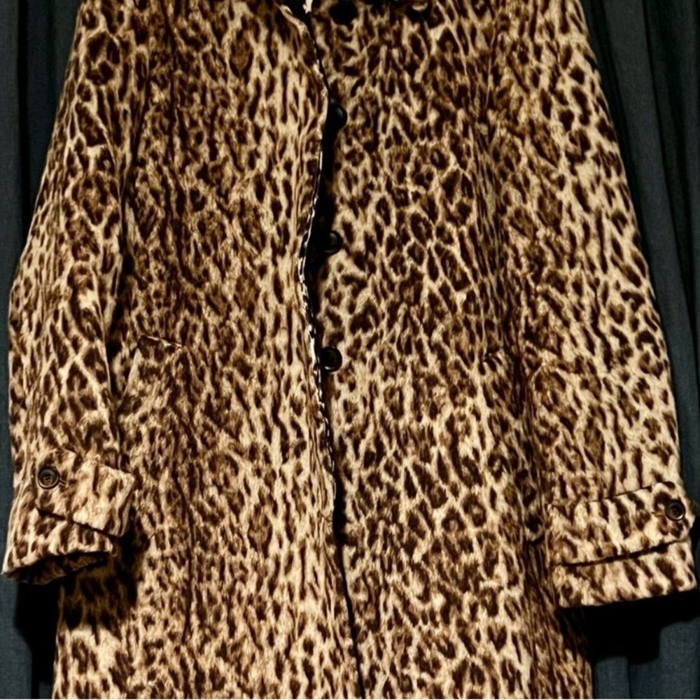 J. Crew leopard topcoat